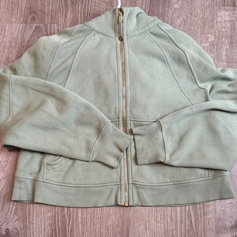 lululemon Scuba full zip up hoodie palm court/gold - Picture 3 of 7